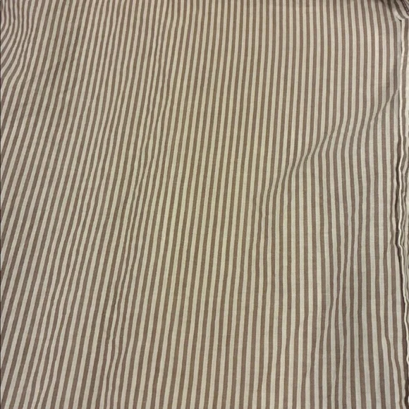 Felicite brown & white striped button down shirt 100% cotton size 2 light weight - Picture 4 of 5